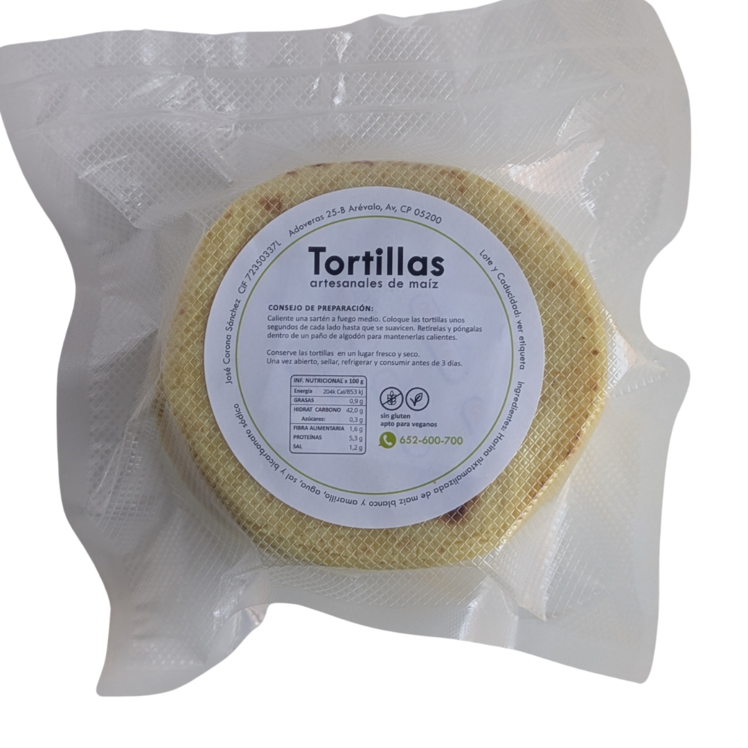 Tortillas de maíz nixtamalizado 10cm