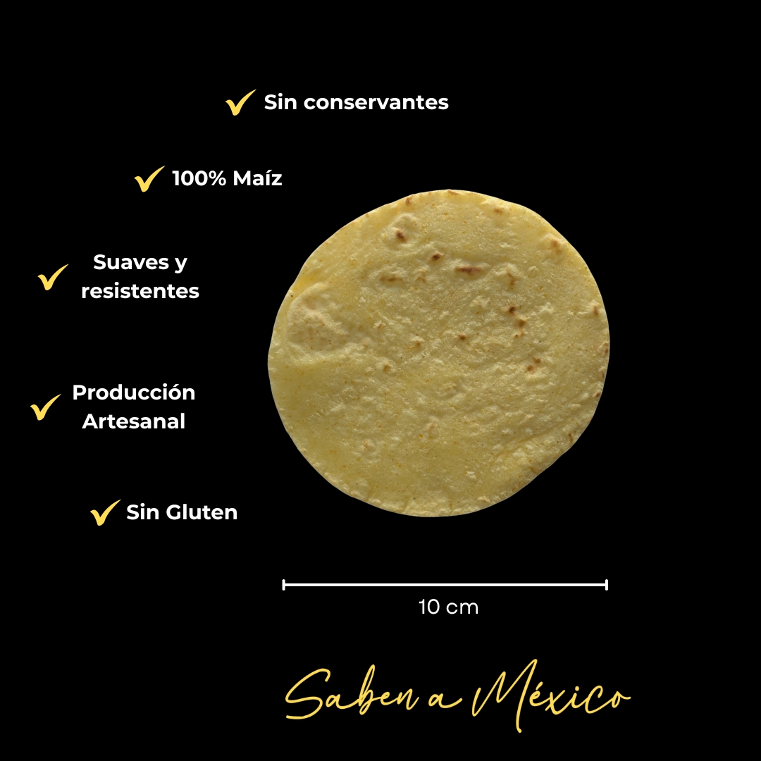 Tortillas de maíz nixtamalizado 10cm