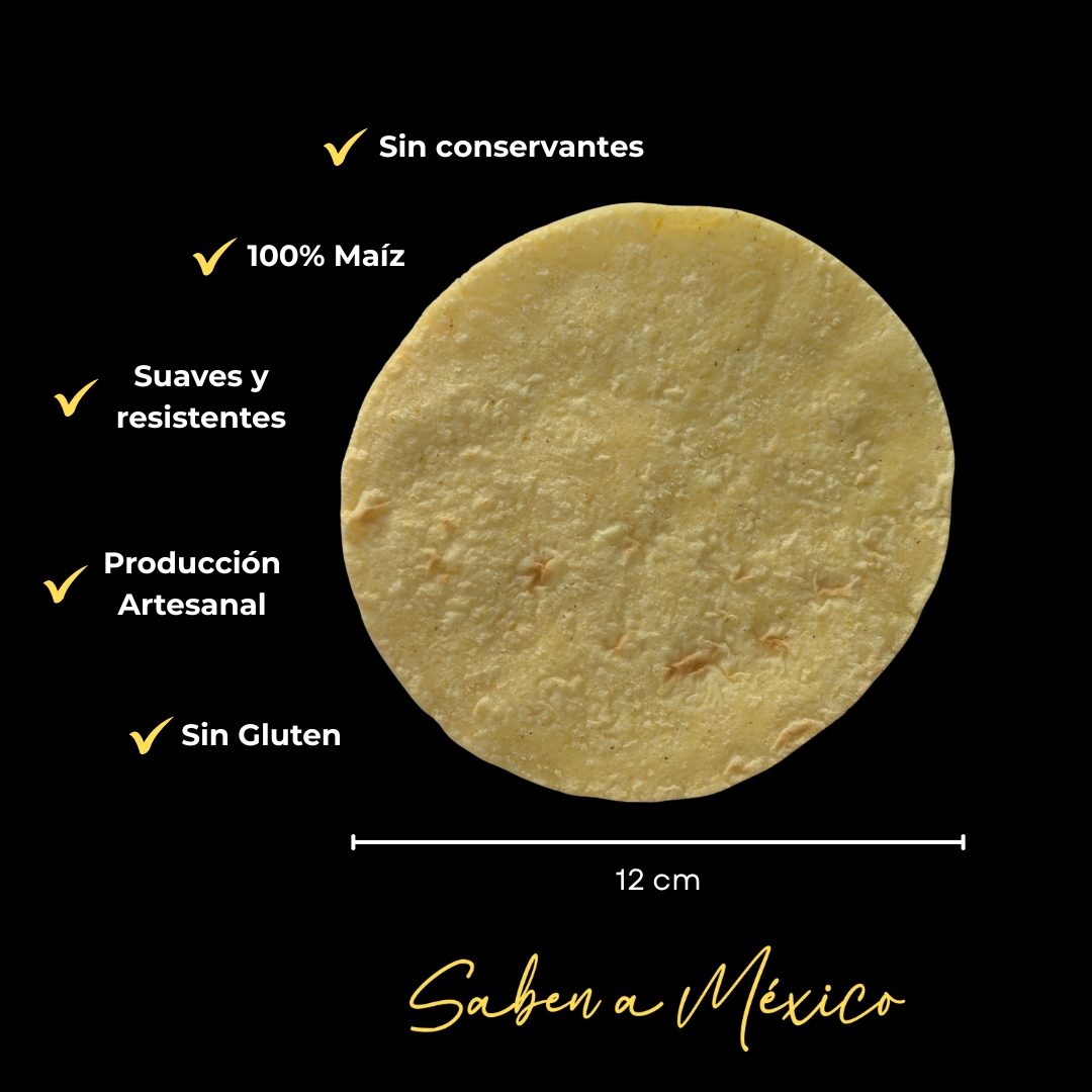 Tortillas de maiz nixtamalizado 12cm